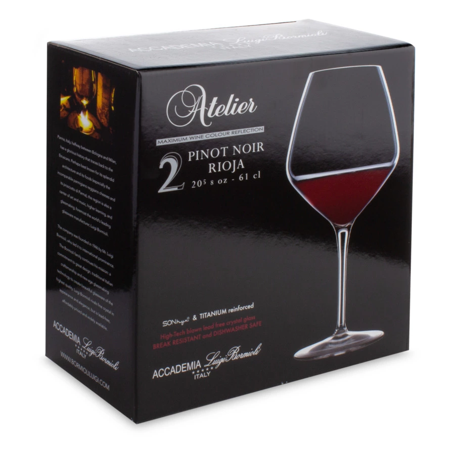 Набор бокалов для красного вина Luigi Bormioli Atelier RIOJA 620 мл, 2 шт, стекло, п/к