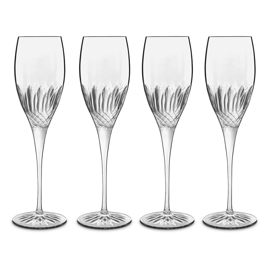 Набор фужеров для игристых вин Luigi Bormioli Diamante PROSECCO 220 мл, 4 шт, стекло