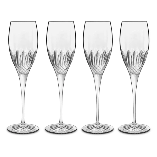 Набор фужеров для игристых вин Luigi Bormioli Diamante PROSECCO 220 мл, 4 шт, стекло
