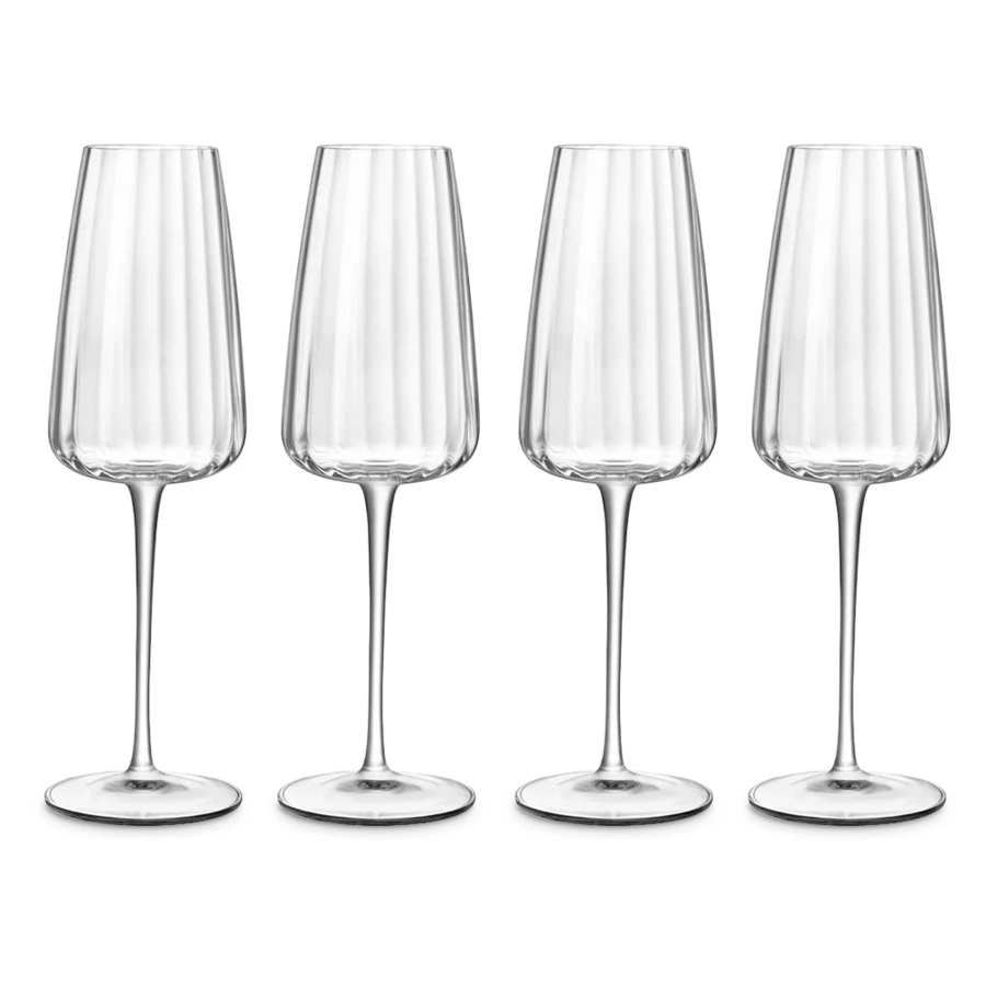 Набор бокалов для игристых вин Luigi Bormioli Optica PROSECCO FLUTE 210 мл, 4 шт, стекло