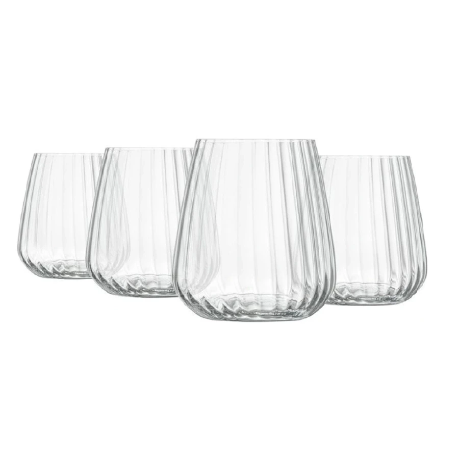 Набор стаканов для воды Luigi Bormioli Optica STEMLESS 450 мл, 4 шт, стекло