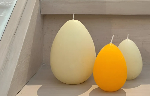 Свечи в форме яиц от бренда Luz your senses со скидкой -20%