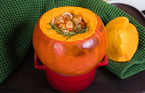 Фаршированные тыквенные горшочки